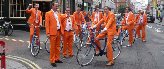 De fietstocht van Londen in het Nederlands