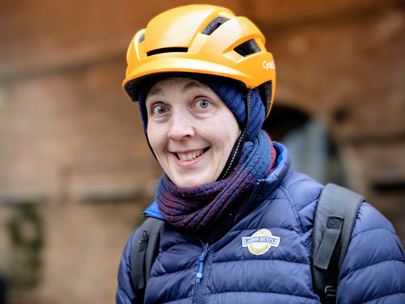 Dominic with a blue scarf