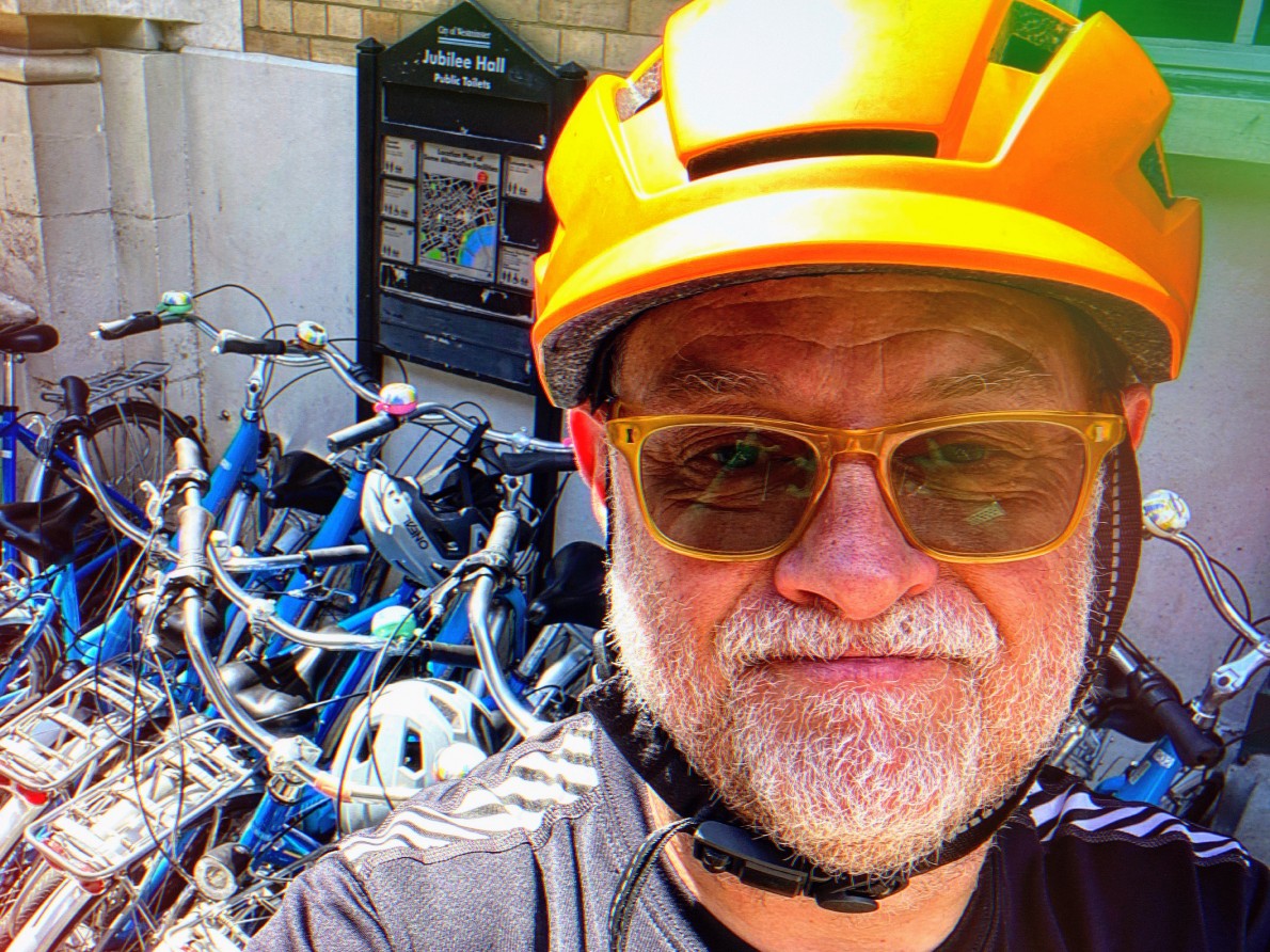 Tim looking after our bikes