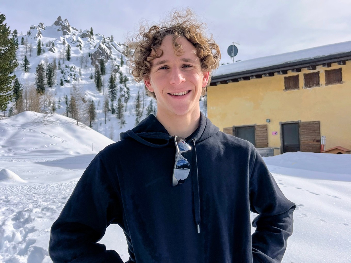 Vittorio in the snow