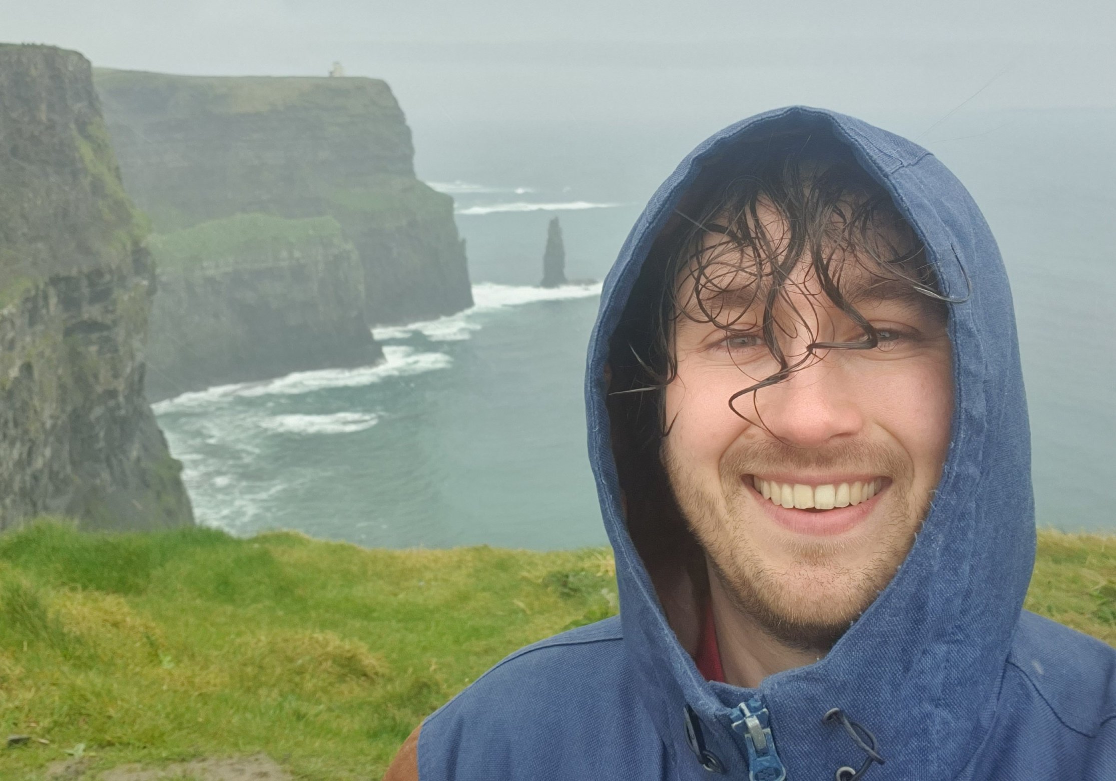 Arnon looking wet and happy